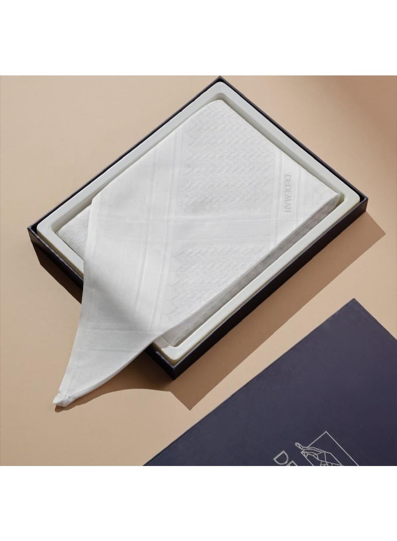 Dedeman white shemagh, 100% cotton - Image 2